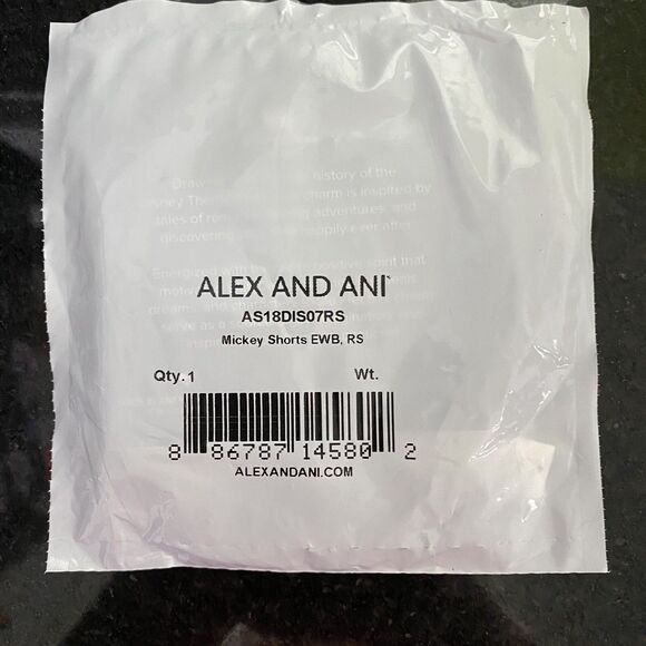 Disney Alex & Ani Mickey Mouse Red Shorts Silver Bangle Bracelet Energy Tech NEW - Picture 5 of 6